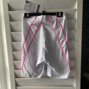 Local hero pink stripe biker shorts